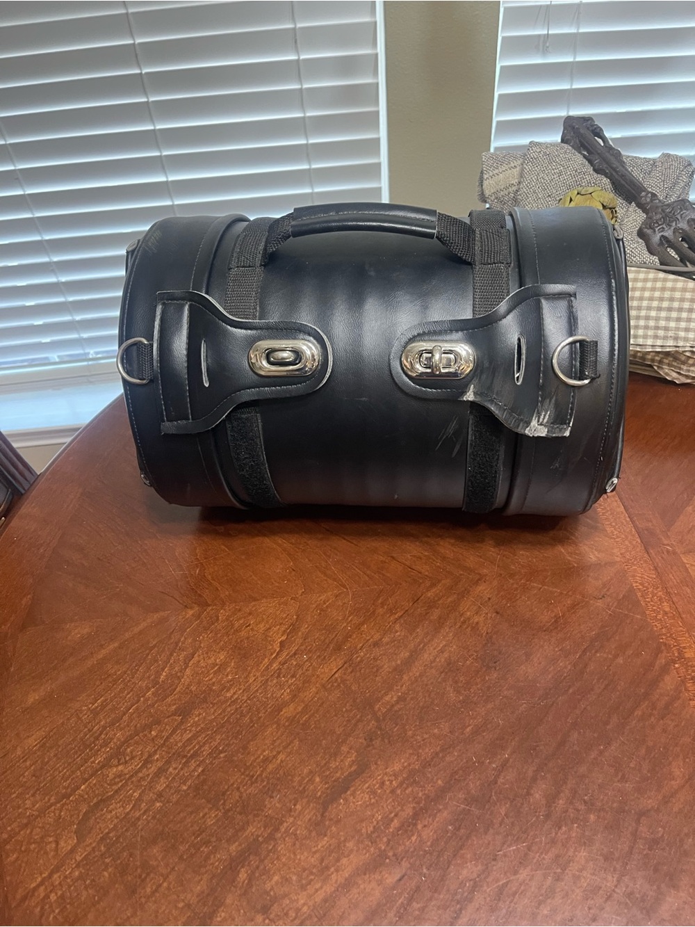 Round Cylinder Barrel Motorcycle Biker Bag
